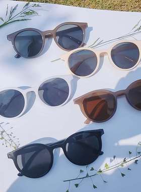 圆脸太阳镜2020遮阳复古女圆框