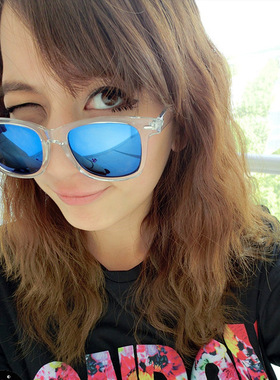 太阳镜透明彩框防紫外线通用方框