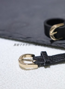 包邮~订单剩余~3档可调真皮戒指超酷的黑色小个性暗黑亚文化皮质