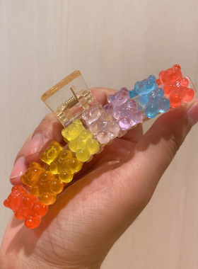 包邮敲可爱软糖五角星甜美抓夹