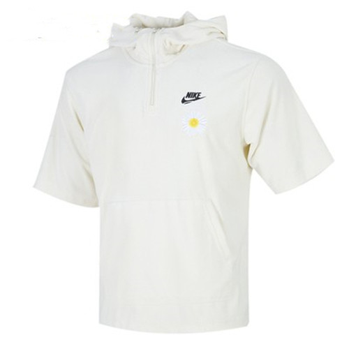 Nike/耐克 刺绣雏菊 男子1/4拉链连帽运动休闲短袖T恤 DM5063-113 - 图3
