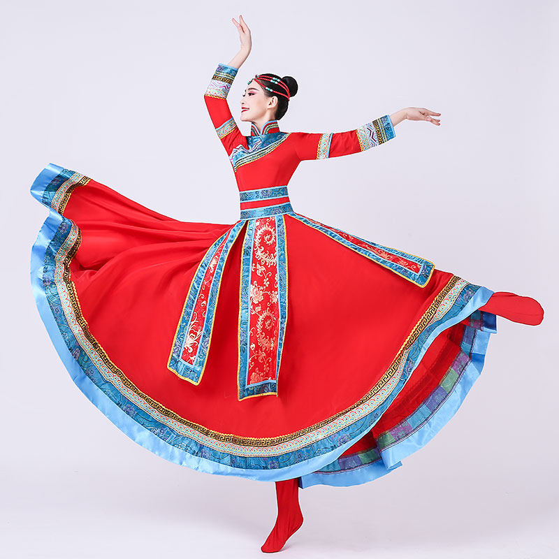 艾茵佳2020年新款蒙古女民族演出服 艾茵佳民族服装/舞台装