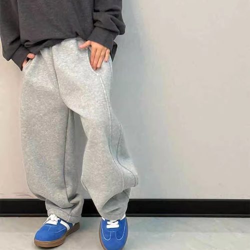 女童裤子秋冬装2025新款儿童加厚洋气弯刀裤女孩冬季休闲卫裤 - 图1