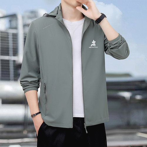 稻草人冰丝防晒衣男夏季2026新款防紫外线夹克薄款户外钓鱼休闲服 - 图1