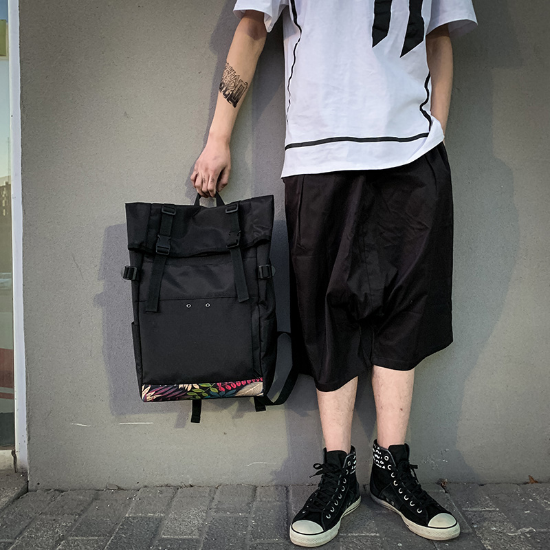 大学生男潮牌百搭校园简约双肩包 仟仁狮双肩背包