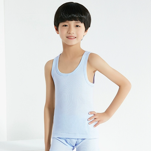 Эластичный мягкий комфортный базовый детский жилет для мальчиков для школьников, короткий рукав