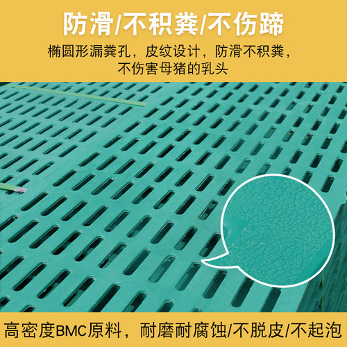 猪用漏粪板BMC复合材料母猪产床定位栏保育分娩床仔猪专用漏粪板 - 图0