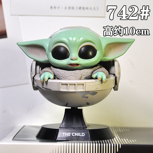 星球大战 6款尤达宝宝2代曼达洛人婴儿盲盒 摇头公仔车载摆件礼物 - 图3