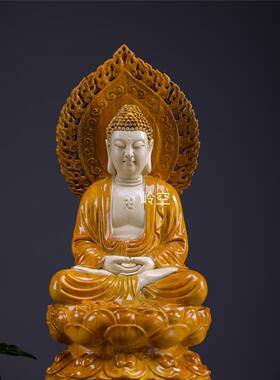 金丝楠木大日如来实木雕刻人物摆件中式家居客厅玄关装饰工艺品