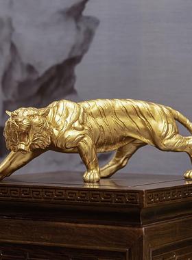 新款直销高端华尔街牛摆件老虎招财工艺品简约客厅办公室酒柜装饰