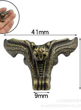 新款直销天使脚小木盒底脚锌合金脚装饰柜脚木箱四边底脚仿古支撑