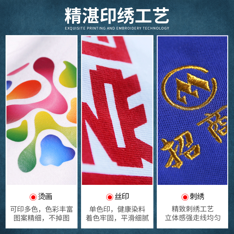 冰丝速干t恤定制印logo纯棉工作服短袖班服广告文化衫订做印字diy-图2