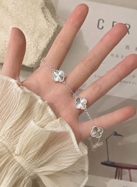 亮面四叶草手链不掉色显白百搭