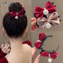 Butterfly Knot headwear Pellet Head Grip Princess Pan Hair hair Hair Accessories Superior Sensual Camelo Hair Clip Woman High Horsetail Clip