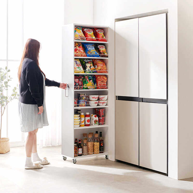 推拉收纳零食柜子可移动夹缝侧面抽拉柜极窄边长条加深侧拉置物架,淘宝优惠券,粉丝福利购,淘宝优惠卷