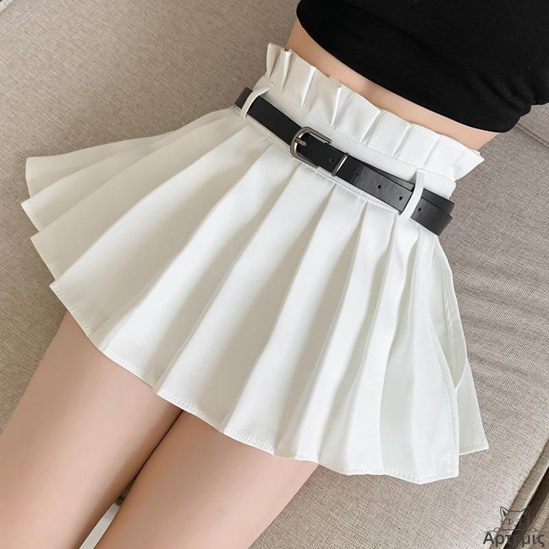 半身裙百褶女秋冬款花苞A字裙显瘦短裙Women sexy pleated skirt