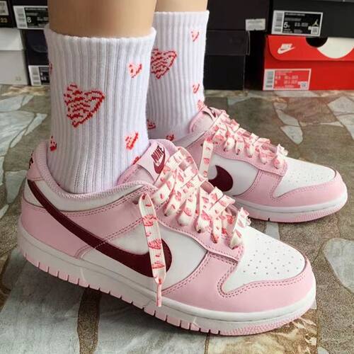 爱心红AF1情人节适配AJ1粉色空军一号AJ粉樱花鞋带男鞋女鞋鞋带潮 - 图0