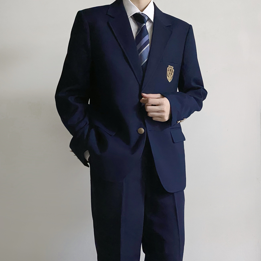 【刺篇原创】dk制服正版校供学院风男西服外套衬衫裤西装套装秋冬 - 图1