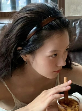 春夏姐系玳瑁发箍！法式博主同款细头箍带齿防滑女温柔洋气发卡子