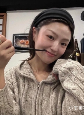 软fufu针织发箍～韩国荷静宽边发箍软糯运动压发带慵懒法式头箍女