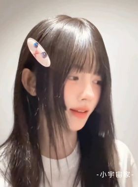 现货！鞠婧祎同款猫咪发夹韩国可爱椭圆鸭嘴夹甜美捏夹刘海碎发卡