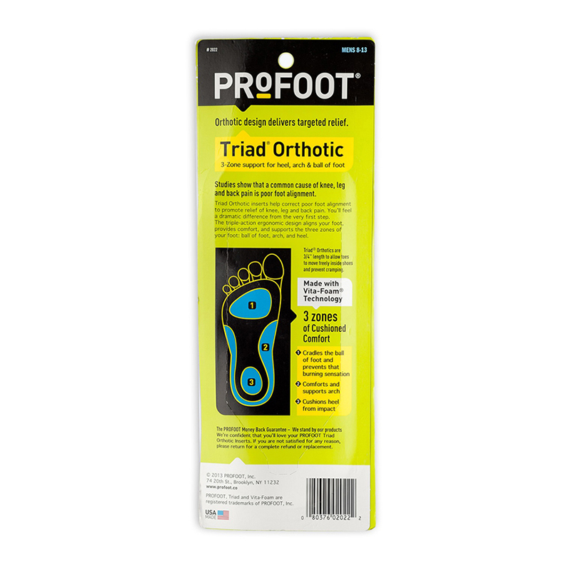 ProFoot   o型X形腿矫正鞋垫男足内翻足外翻腿型纠正器足弓支撑垫 - 图0