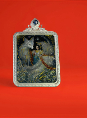 【正品唐卡】九尾狐吊坠项链梵仙山狐狸挂牌胡家供奉高档唐卡定制