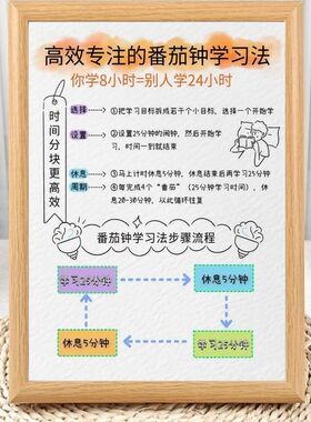 费曼番茄钟艾宾浩斯学习法相框