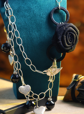 【曾经记忆】复古淘宝市集 哥特暗黑风吊坠胸针耳钉戒指 套装饰品