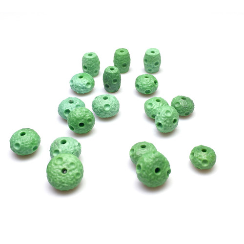 湖北绿松石菜籽星球珠108佛珠雕件桶珠手串配珠手链吊坠diy配饰 - 图3