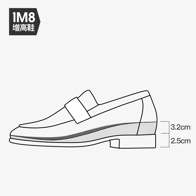 1M8内增高便士乐福鞋男款豆豆鞋真皮翻毛休闲皮鞋男士商务男鞋夏 - 图2