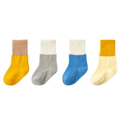 宝宝网眼袜春夏薄袜子儿童中筒袜纯棉透气袜婴儿无骨抗起球棉袜子