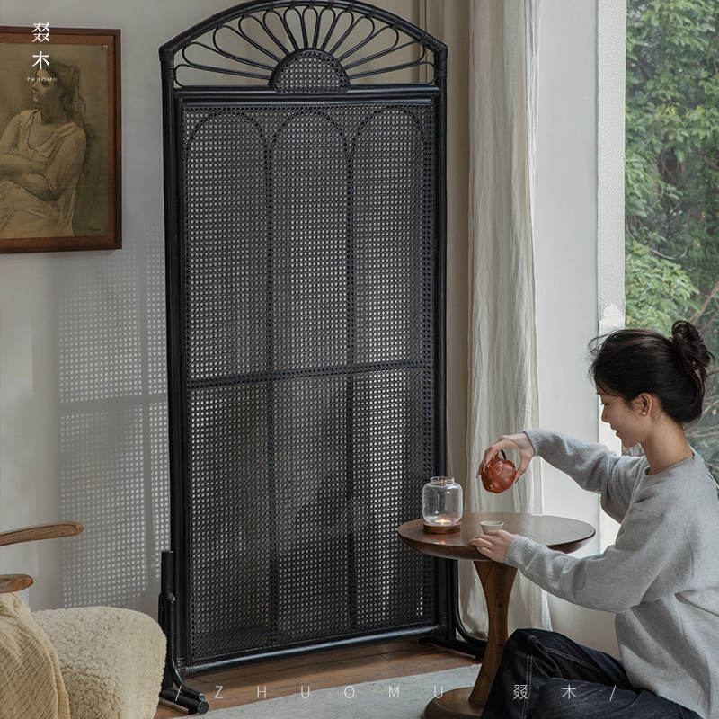 叕木|东南洋藤艺\南洋复古风客厅藤编隔断民宿酒店茶室可移动屏风,淘宝优惠券,粉丝福利购,淘宝优惠卷