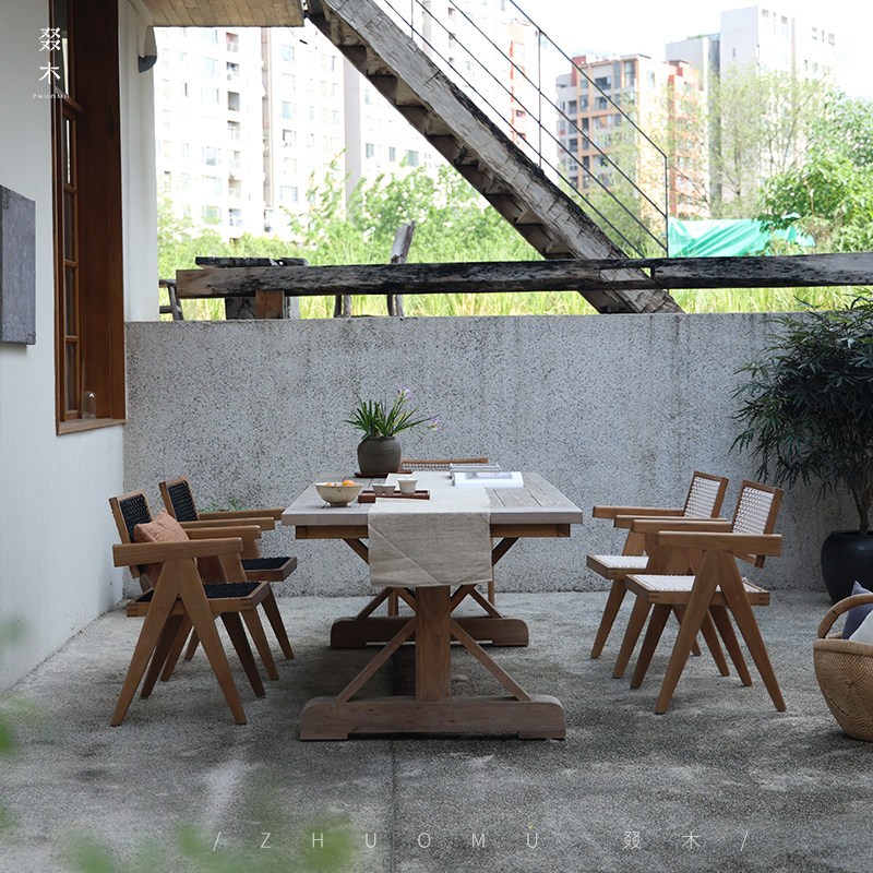 叕木|室外印尼柚木昌迪加尔餐椅扶手绳编民宿酒店户外露台庭院椅,淘宝优惠券,粉丝福利购,淘宝优惠卷