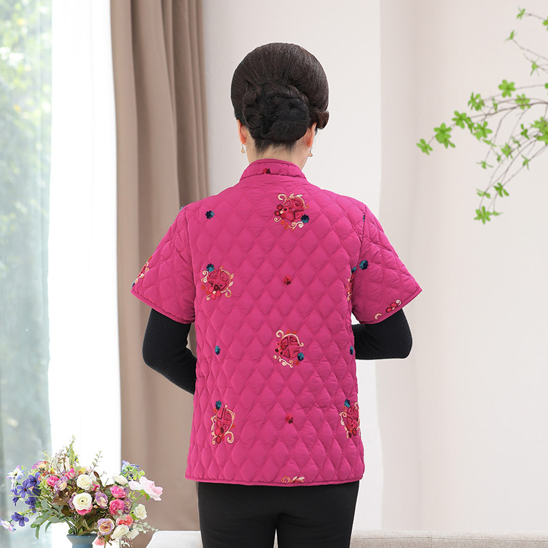 中老年女装加肥加大胖太太棉马甲 昀臻服饰中老年女装