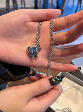 【进柜无压力】立体牙齿土星项链