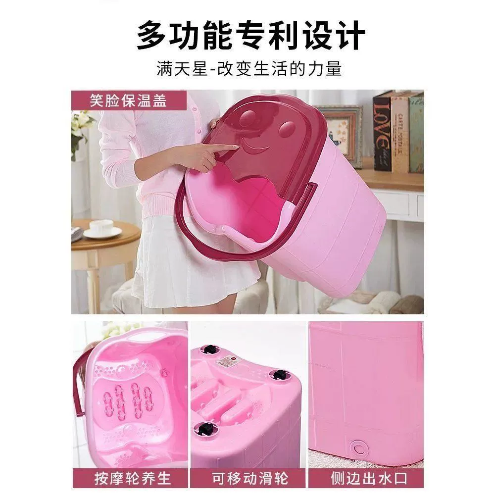 Soak the foot barrel over the calf thermos, the insulation barrel, the knee -knee wash with the wheel foot bath barrel, wash the feet, fumigate the high deep barrel soak