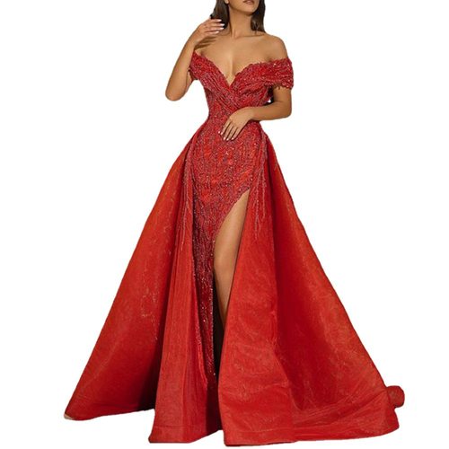 grand display sexy long skirt trailing banquet evening gown - 图3
