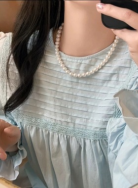 B「她非池物」法式轻奢仿珍珠项链女ins感气质锁骨链名媛网红颈链