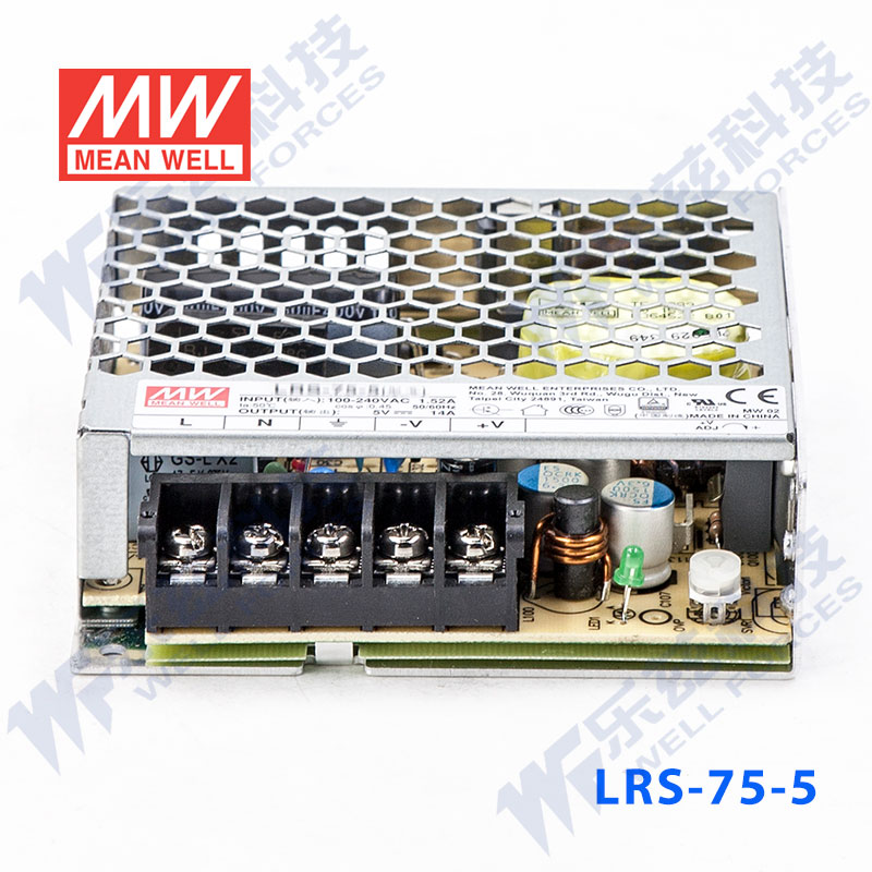 LRS-75-5台湾明纬70W5V开关电源14A直流DC变压器-图3