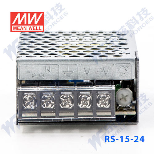 明纬 RS-15-24 开关电源220V转24V直流0.625A 台湾品牌 质保三年 - 图1
