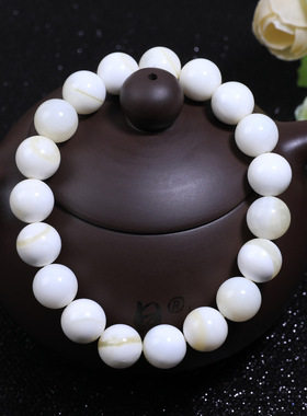 天然贝壳金丝贝单圈手链白贝壳新中式禅意手串深海贝壳6A