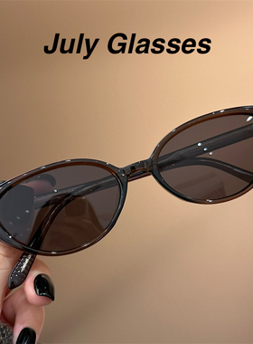 新款玳瑁色小猫眼墨镜欧美甜酷辣妹新款偏光墨镜女造型ins网红潮