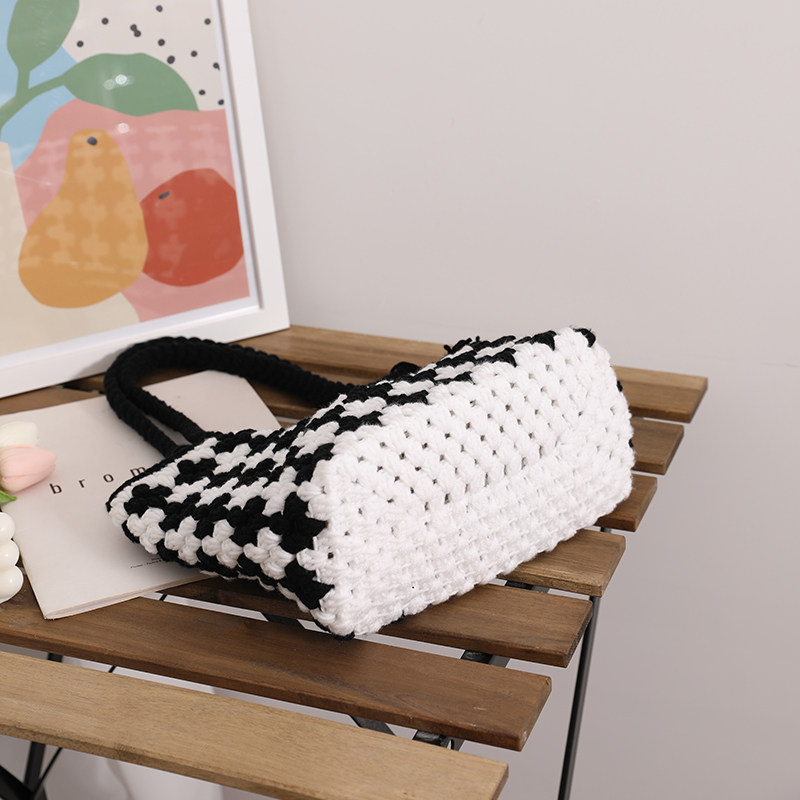 四叶草花朵手提包diy材料包手工编织自制镂空包成品送闺蜜女,淘宝优惠券,粉丝福利购,淘宝优惠卷