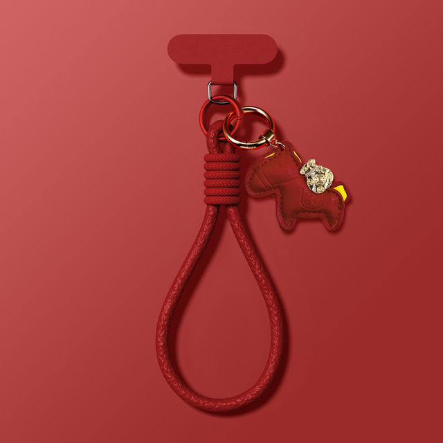 2026 Year of the Horse Chinese Red Diagonal Mobile Phone Lanyard