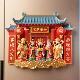 Five-way God of Wealth Magnetic Refrigerator Magnet brings good fortune and welcomes wealth and happiness
