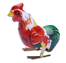 Nostalgia Toy Upper Chain Clockwork Iron Sheet Rooster 80 Rear Retro Recall Classic Toy Bounce Rooster