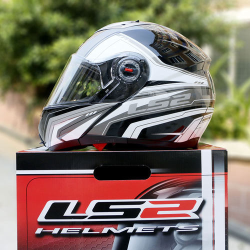 LS2揭面盔双镜片男冬季摩旅机车3C认证摩托车头盔男四季通用FF370 - 图1