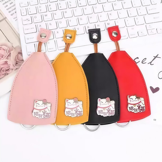 Ausziehbare Schlüsseltasche, Aufbewahrung, Mini-Schutzhülle, Herrentür, Damenauto, universeller niedlicher Cartoon-Auto-Schlüsselanhänger