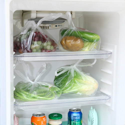 背心式食品保鲜袋小号冰箱连卷袋家用大号食品袋一次性加厚手撕袋 - 图1